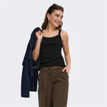 ONLY VIRA S/L RIB TOP CS JRS BLACK - 15367463